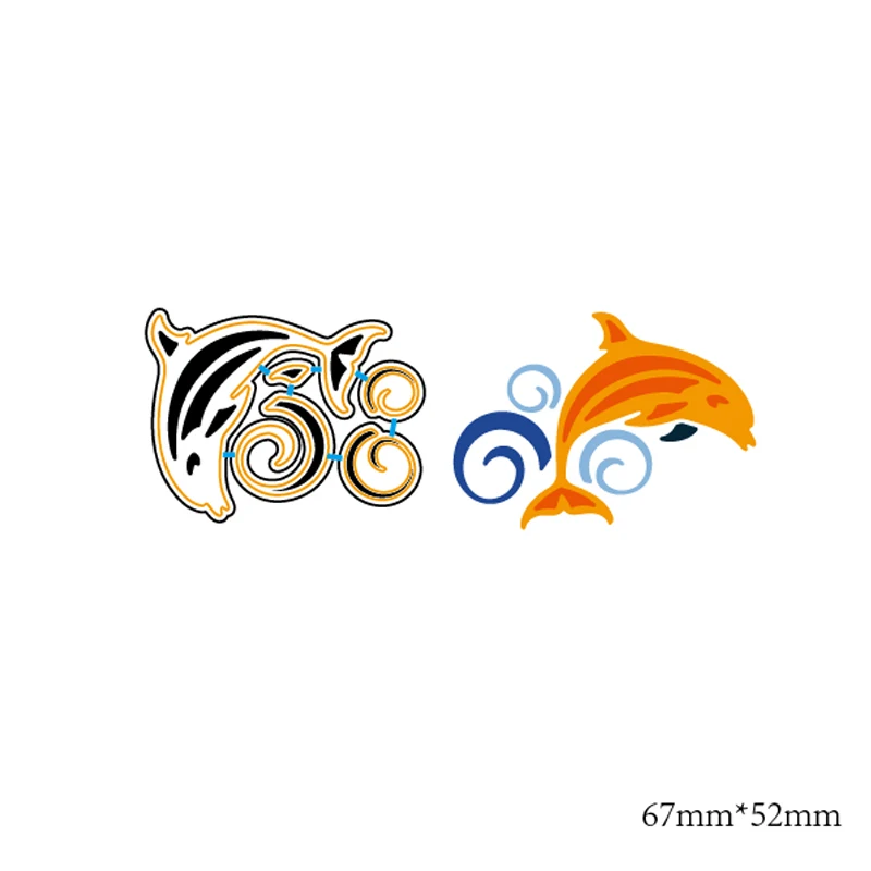 AZSG Lovely Dolphins Cutting Dies For DIY Scrapbooking Decorative Card making Craft Fun Decoration 6.7*5.2cm 
AZSG Lovely Dolphins Cutting Dies For DIY Scrapbooking Decorative Card making Craft Fun Decoration 6.7*5.2cm
