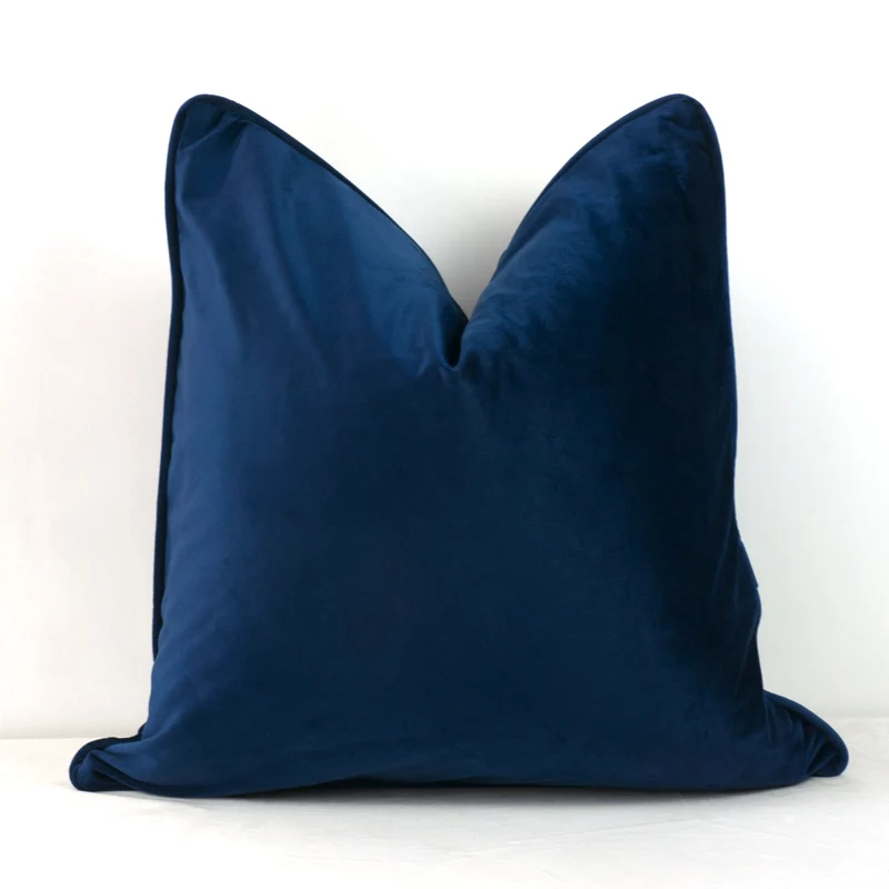 Piping Design Deep Sapphire Blue Velvet Cushion Cover Pillow Case Soft Pillow Cover No Balling-up Without Stuffing
Piping Design Deep Sapphire Blue Velvet Cushion Cover Pillow Case Soft Pillow Cover No Balling-up Without Stuffing