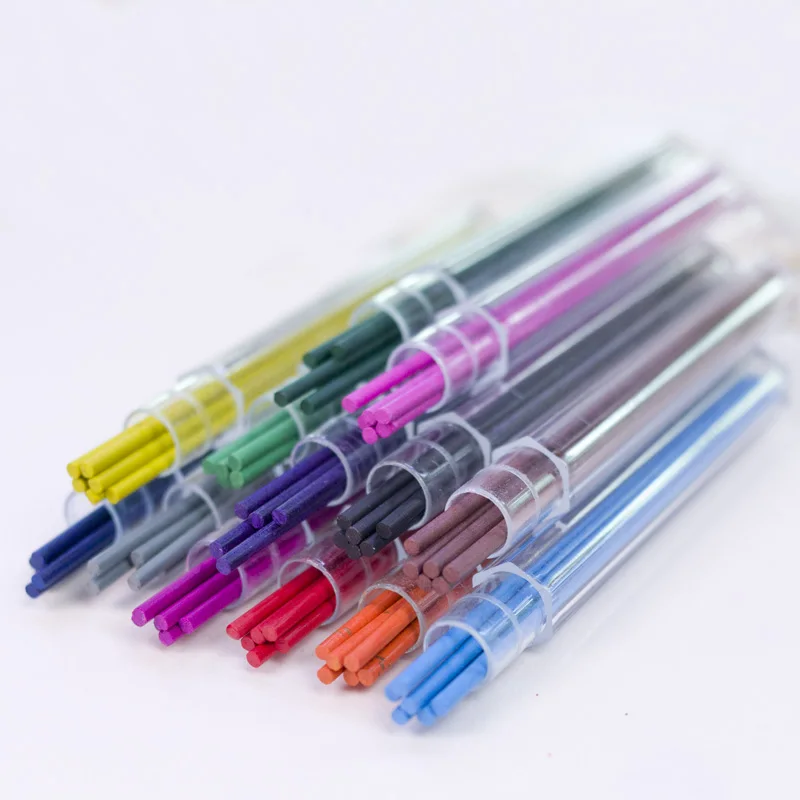 2.0 mm Mechanical Pencil color leads pencil refills 13 colour Pink Yellow Red Blue Brown Green
2.0 mm Mechanical Pencil color leads pencil refills 13 colour Pink Yellow Red Blue Brown Green
