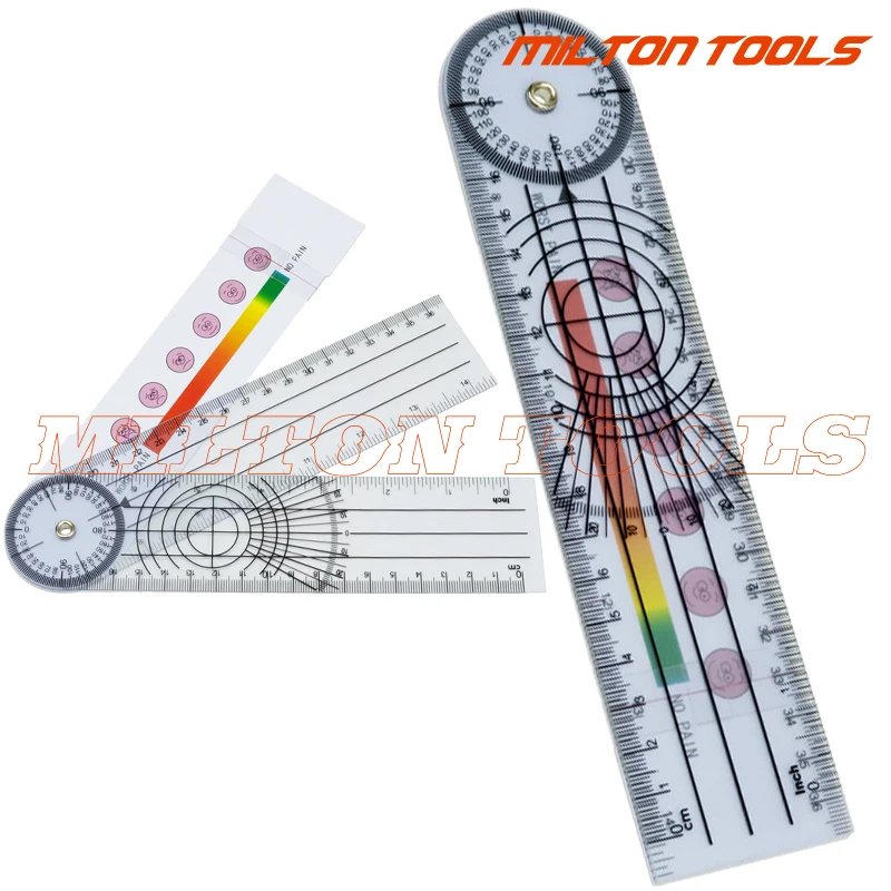2 in 1 Pain goniometer Spinal Goniometer Ruler Motion Tester Pain Rating Scale 360 Professional, 12pcs/lot
2 in 1 Pain goniometer Spinal Goniometer Ruler Motion Tester Pain Rating Scale 360 Professional, 12pcs/lot