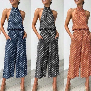 Womens Exposed Back Wave Point Lace-up Button Pockets Jumpsuit Elegant Casual Wide Leg Playsuits H9
Womens Exposed Back Wave Point Lace-up Button Pockets Jumpsuit Elegant Casual Wide Leg Playsuits H9