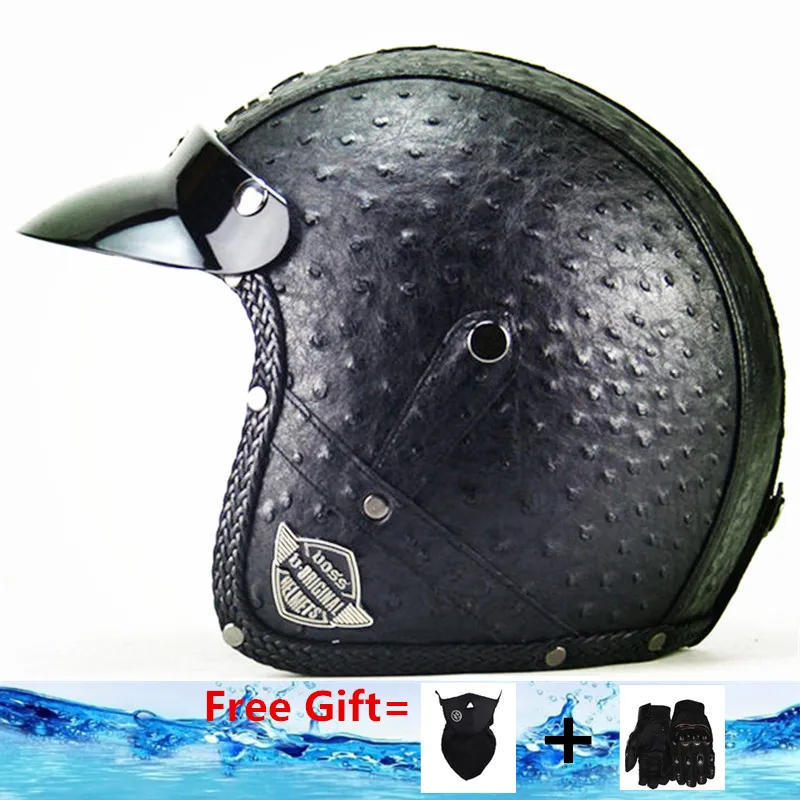 helmet motorcycle open Face Helmet can add removed mask Retro PU Leather Open Face Cruiser Scooter Moto Helmet kask
helmet motorcycle open Face Helmet can add removed mask Retro PU Leather Open Face Cruiser Scooter Moto Helmet kask