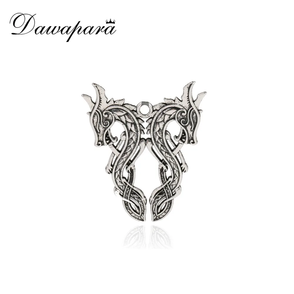 Dawapara Double Dragon Viking Charms for Jewelry Making Antique Silver Vintage Pendants Necklaces Accessories for Men
Dawapara Double Dragon Viking Charms for Jewelry Making Antique Silver Vintage Pendants Necklaces Accessories for Men