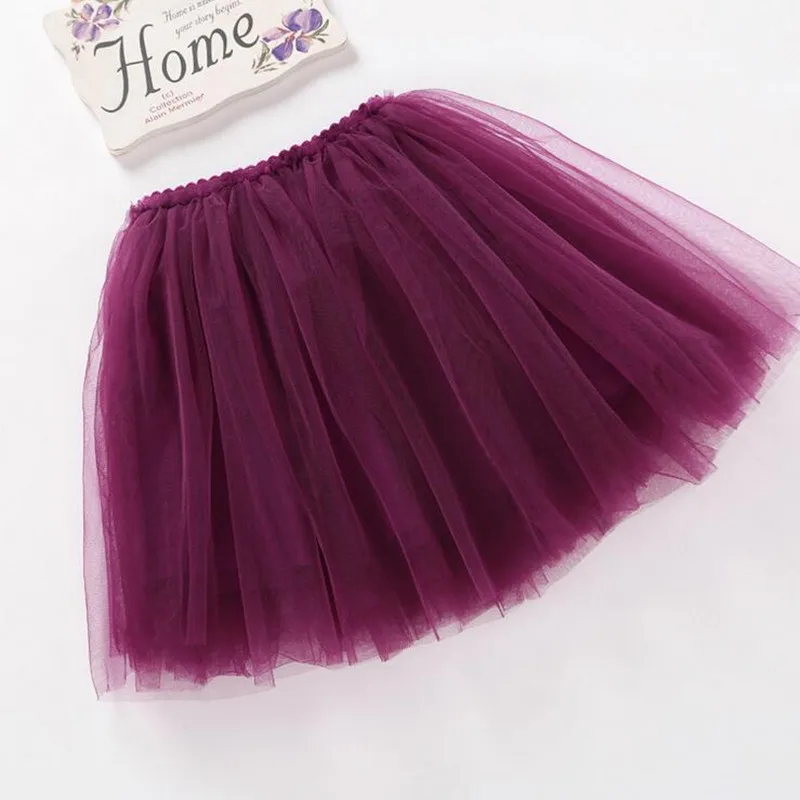 Фото Летняя Милая пышная мягкая фатиновая юбка-пачка для маленьких девочек 14 цветов