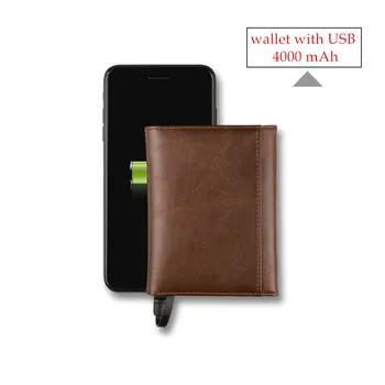 BISI GORO Smart Wallet 2020 New Men Women With USB for Charging Wallet With Ipone And Android Capacity 4000 mAh For Travel