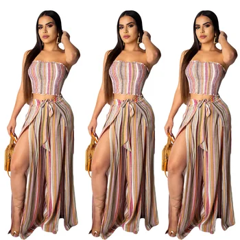 Spring Summer Women Two Piece Set Top and Pants Plus Size Outfits Tracksuit Sweatsuit Outfit Fashion Strapless Top Long Skirt
Spring Summer Women Two Piece Set Top and Pants Plus Size Outfits Tracksuit Sweatsuit Outfit Fashion Strapless Top Long Skirt