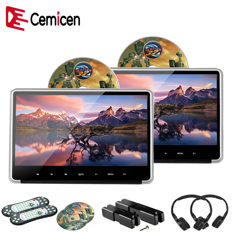 Cemicen 2PCS 11.6 Inch Car Headrest Monitor HD 1080P Video IPS Touch Button DVD Player with HDMI/FM/IR/USB/SD/Game/Speaker
Cemicen 2PCS 11.6 Inch Car Headrest Monitor HD 1080P Video IPS Touch Button DVD Player with HDMI/FM/IR/USB/SD/Game/Speaker