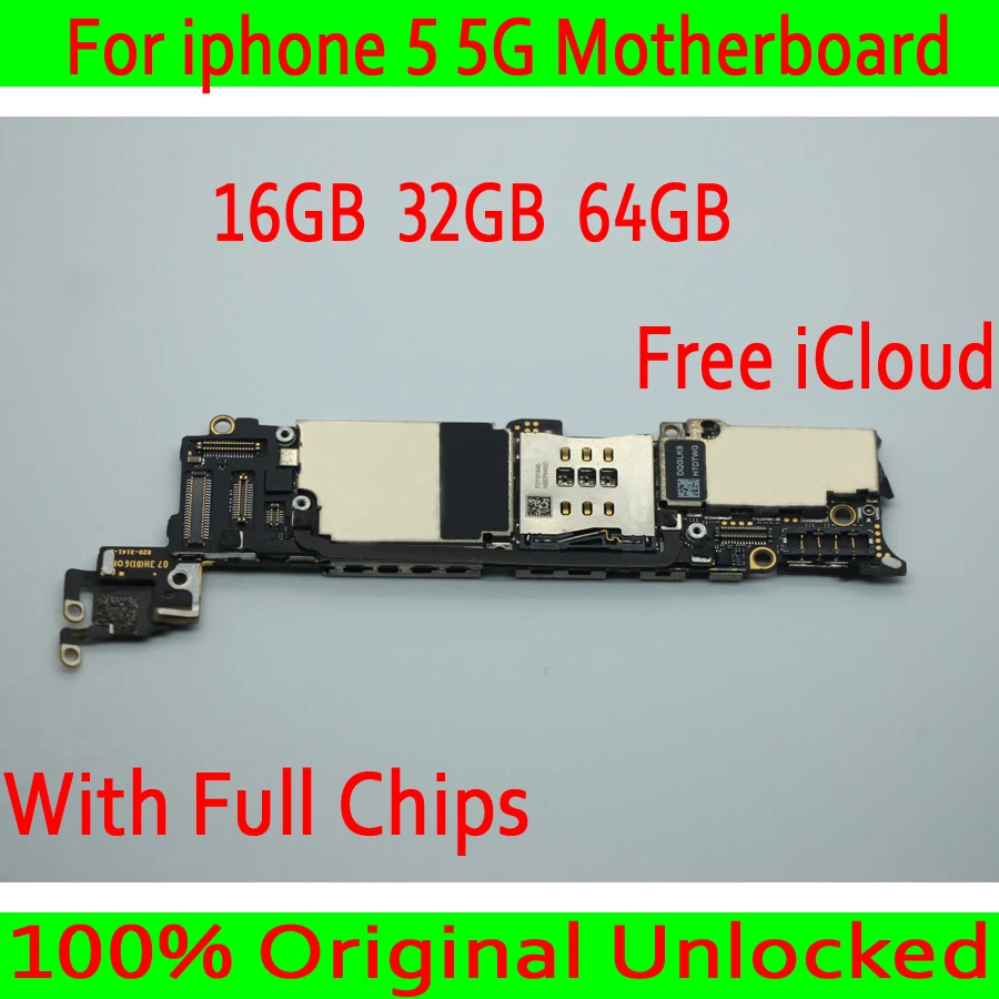 Original unlocked for iphone 5 Motherboard with IOS System,Free iCloud for iphone 5 5g Logic board+Full Chips,16GB 32GB 64GB
Original unlocked for iphone 5 Motherboard with IOS System,Free iCloud for iphone 5 5g Logic board+Full Chips,16GB 32GB 64GB