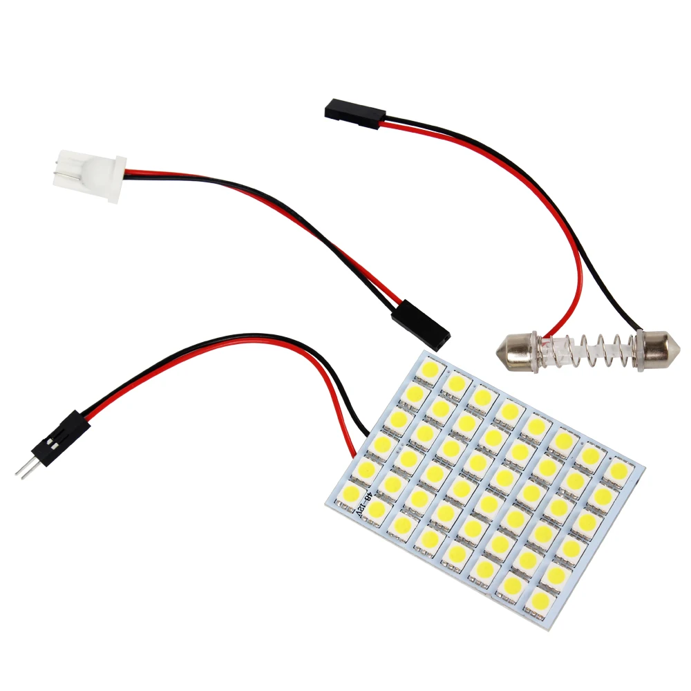 LEEPEE LED Car Panel Lamps Reading Lights T10 BA9S Adapter Light Source Interior Lights 48 LEDs 5050 SMD DC 12V Car Accessories
LEEPEE LED Car Panel Lamps Reading Lights T10 BA9S Adapter Light Source Interior Lights 48 LEDs 5050 SMD DC 12V Car Accessories