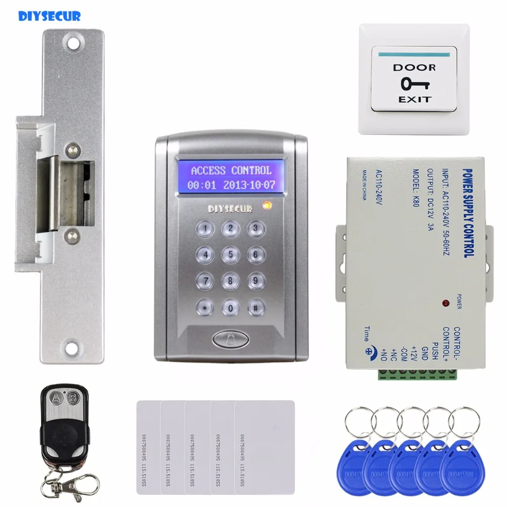 DIYSECUR Remote Controlled ID Card Access Control Security System Kit With Doorbell Button + Strike Lock + 10 Free ID Cards
DIYSECUR Remote Controlled ID Card Access Control Security System Kit With Doorbell Button + Strike Lock + 10 Free ID Cards