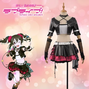 Love Live! Yazawa Niko Fancy Stage Girls Black Leather ROCK Awakening Cosplay Costume Adult Outfit Gloves Dress + Red Headwear
Love Live! Yazawa Niko Fancy Stage Girls Black Leather ROCK Awakening Cosplay Costume Adult Outfit Gloves Dress + Red Headwear