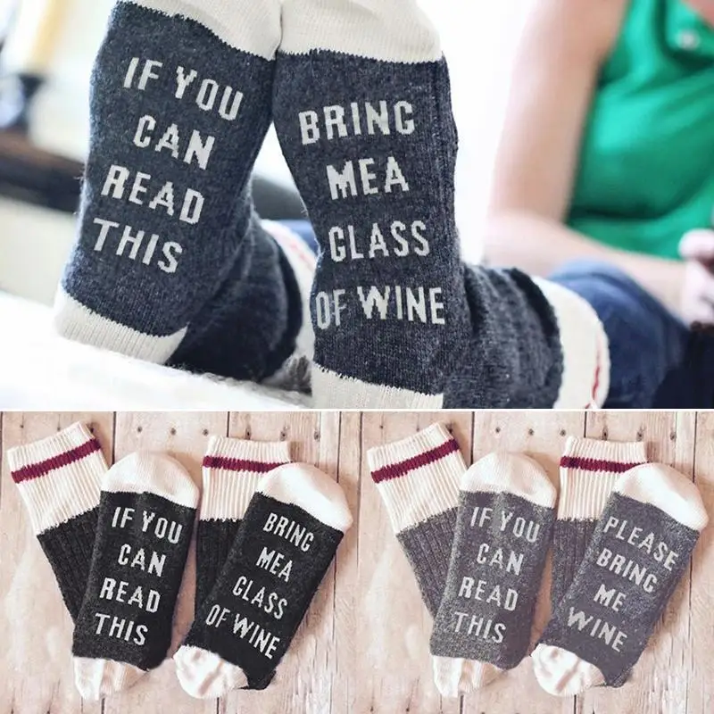 Custom wine socks If You can read this Bring Me a Glass of Wine Socks autumn spring fall 2018 new arrival
Custom wine socks If You can read this Bring Me a Glass of Wine Socks autumn spring fall 2018 new arrival