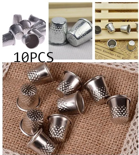 10PCS Metal Finger Thimbles Tailor Sewing Grip Shield Protector Silver Sewing Machine Handworking Pin Needle Craft Tools
10PCS Metal Finger Thimbles Tailor Sewing Grip Shield Protector Silver Sewing Machine Handworking Pin Needle Craft Tools
