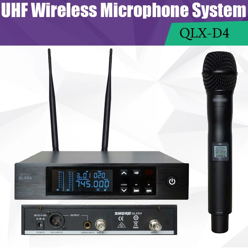740-765/606-630Mhz Digital Wireless Microphone System MICROPHONE SYSTEM True Diversity UHF Cordless MIC QLXD4 Mikrofon microfono
740-765/606-630Mhz Digital Wireless Microphone System MICROPHONE SYSTEM True Diversity UHF Cordless MIC QLXD4 Mikrofon microfono
