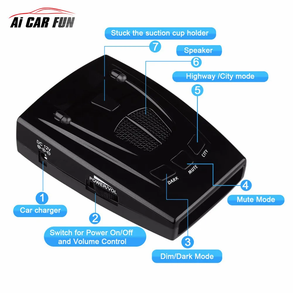 12V Car Radar Detector Russia 16 Brand LED Display Laser Strelka Anti-ploice Radar Detector 500m support Russian English version
12V Car Radar Detector Russia 16 Brand LED Display Laser Strelka Anti-ploice Radar Detector 500m support Russian English version