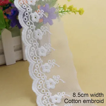 10yard 8.5cm wide white cotton embroidery lace french lace ribbon fabric guipure diy trims warp knitting sewing Accessories#3910
10yard 8.5cm wide white cotton embroidery lace french lace ribbon fabric guipure diy trims warp knitting sewing Accessories#3910