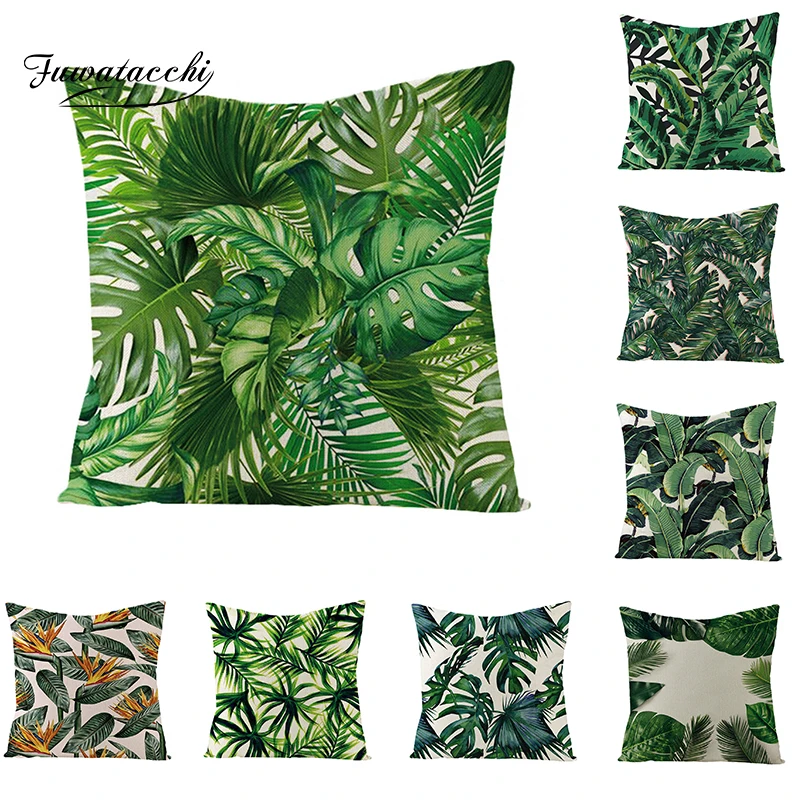 Fuwatacchi Rainforest Palm Leaves Plants Cushion Cover Green Leaves Throw Pillow Cover Forest Views Pillowcase Square 45X45
Fuwatacchi Rainforest Palm Leaves Plants Cushion Cover Green Leaves Throw Pillow Cover Forest Views Pillowcase Square 45X45