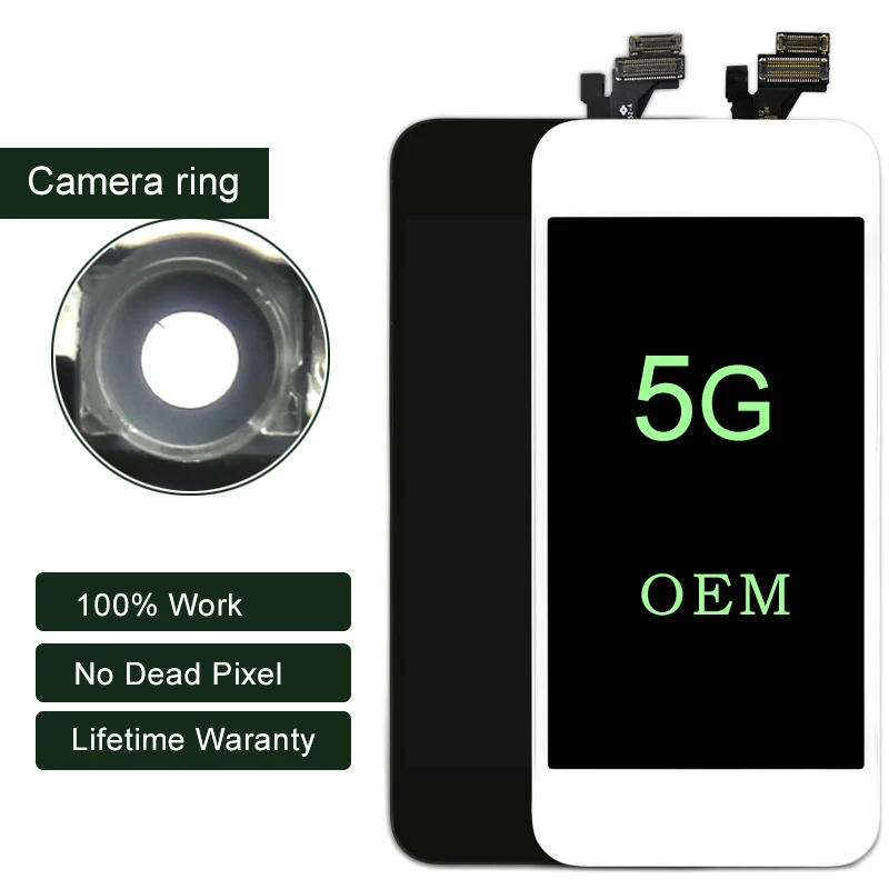 Premium ESR 10PCS For iphone 5 LCD Display OEM With Touch Screen Digitizer Assembly With Camera Ring For iphone LCD 5G
Premium ESR 10PCS For iphone 5 LCD Display OEM With Touch Screen Digitizer Assembly With Camera Ring For iphone LCD 5G