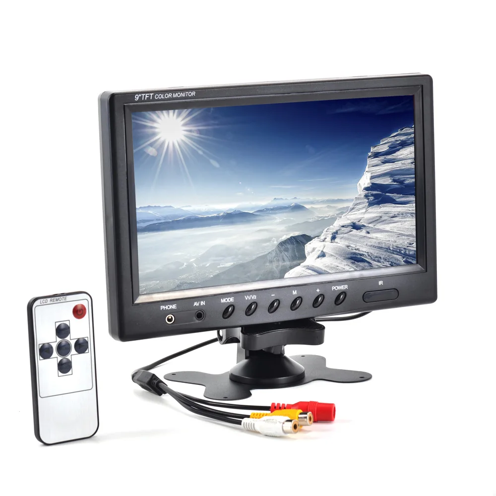 9-дюймовый ЖК-экран HD 800*480 разрешение автомобильный монитор AV цифровой дисплей для камеры + пульт дистанционного управления
9-дюймовый ЖК-экран HD 800*480 разрешение автомобильный монитор AV цифровой дисплей для камеры + пульт дистанционного управления