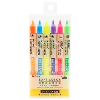 Double head highlighter Office and learning focus marker pen 6 colors set bright color pen
Double head highlighter Office and learning focus marker pen 6 colors set bright color pen