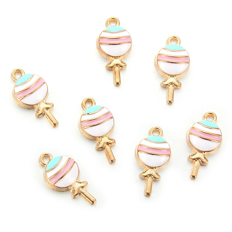 10pcs Lollipop Enamel Alloy Charms Pendant For DIY Bracelets Necklace Accessories DIY Fashion Jewelry Finding
10pcs Lollipop Enamel Alloy Charms Pendant For DIY Bracelets Necklace Accessories DIY Fashion Jewelry Finding