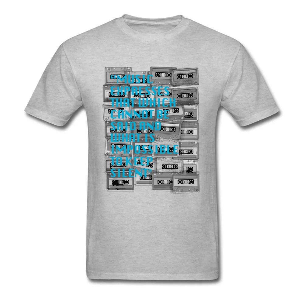 Music Is my Life Brand New Short Sleeve cosie T-Shirt 100% Cotton O-Neck Men's T Shirt Casual Tops & Tees ostern Day Music Is my Life grey