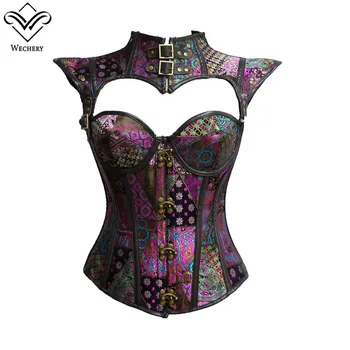 Wechery Women Steampunk Corset Sexy Vintage Gothic Corselet Lace Up Button Bustier Korset Posture Vest Hollow Out Waist Trainer
Wechery Women Steampunk Corset Sexy Vintage Gothic Corselet Lace Up Button Bustier Korset Posture Vest Hollow Out Waist Trainer