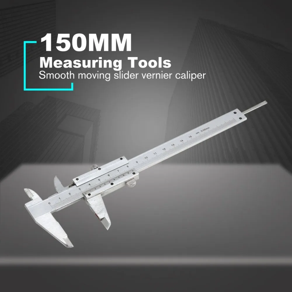 150MM Mini Gauge Measurement Stainless Steel Sliding Vernier Caliper Tool Ruler 6inch Micrometer Measuring Tools
150MM Mini Gauge Measurement Stainless Steel Sliding Vernier Caliper Tool Ruler 6inch Micrometer Measuring Tools