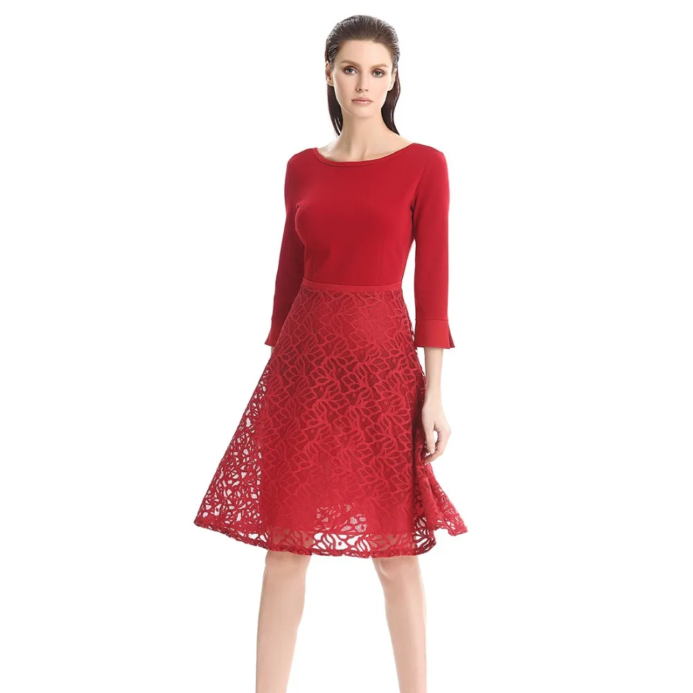 Women Lace Pencil Dresses Autumn Lady Casual Business Office Three Quater Sleeve Back V Formal Dress Red Blue Black vestido
Women Lace Pencil Dresses Autumn Lady Casual Business Office Three Quater Sleeve Back V Formal Dress Red Blue Black vestido