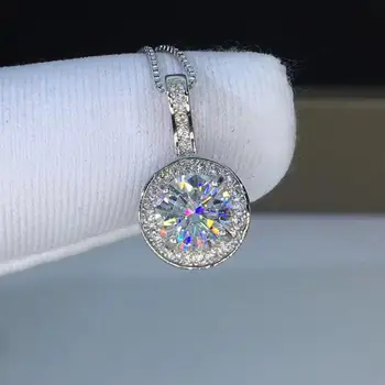 Round Silver Moissanite Pendants 1ct D VVS Luxury Moissanite Weding Pendants for Women
Round Silver Moissanite Pendants 1ct D VVS Luxury Moissanite Weding Pendants for Women