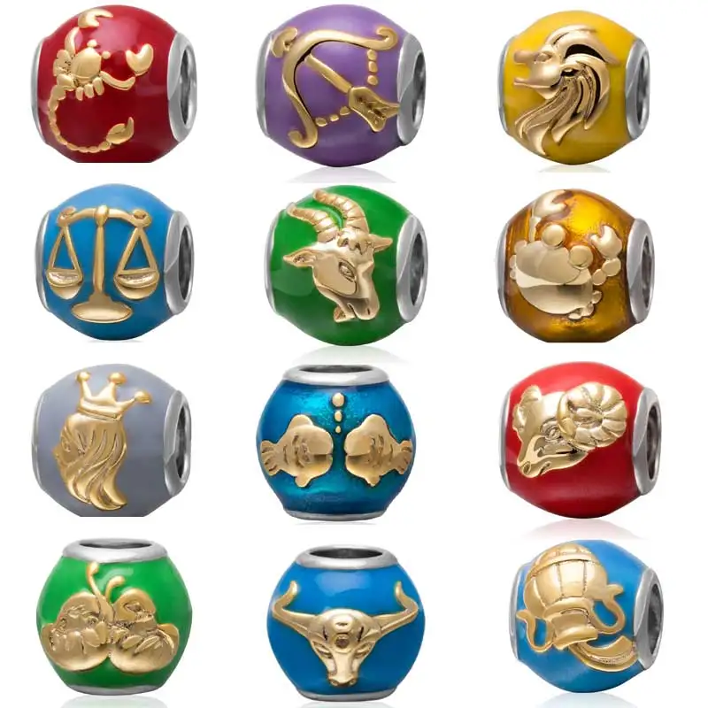 Fashion Authentic 925 Sterling Silver Twelve Zodiac Sign Charms Beads fit the Major Brands Bracelets and Necklaces Free Shipping
Fashion Authentic 925 Sterling Silver Twelve Zodiac Sign Charms Beads fit the Major Brands Bracelets and Necklaces Free Shipping