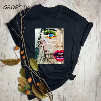 Personality Words Face Prints Aesthetic Harajuku Tops Women Clothes 2019 Summer Pop Art Graphic Tees T-shirts Soft Black T Shirt
Personality Words Face Prints Aesthetic Harajuku Tops Women Clothes 2019 Summer Pop Art Graphic Tees T-shirts Soft Black T Shirt