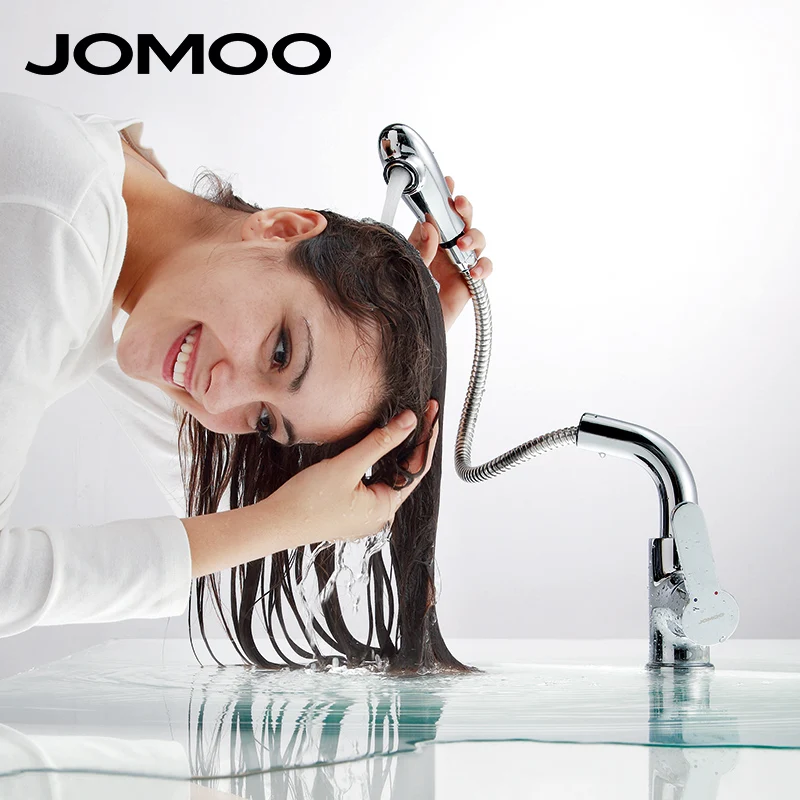 JOMOO bathroom basin faucet spray pull out chrome lavatory sink faucet mixer tap brass swivel deck mount style sink faucet
JOMOO bathroom basin faucet spray pull out chrome lavatory sink faucet mixer tap brass swivel deck mount style sink faucet