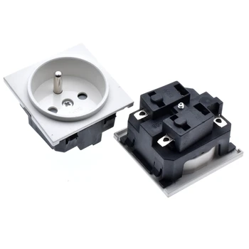 E-09 Black white round embedded industrial outlet European Franch standard 250V 16A universal uninterruptible AC power socket 
E-09 Black white round embedded industrial outlet European Franch standard 250V 16A universal uninterruptible AC power socket