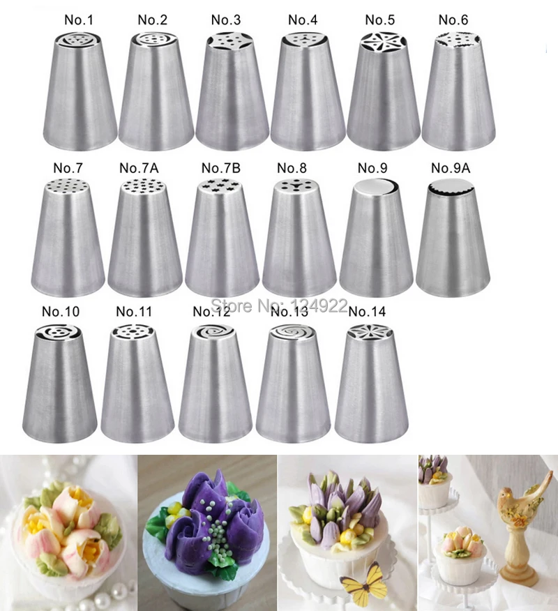Full Set 17 Pcs/set Stainless Steel Russian Tulip Icing Piping Nozzles Fondant Cake Decorating Tip Sets Tools
Full Set 17 Pcs/set Stainless Steel Russian Tulip Icing Piping Nozzles Fondant Cake Decorating Tip Sets Tools