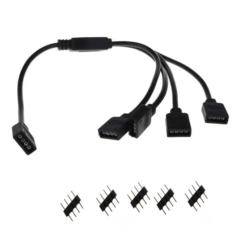 3 контактный 4 5 Pin RGB светодиодный удлинитель соединительный кабель с разъемом