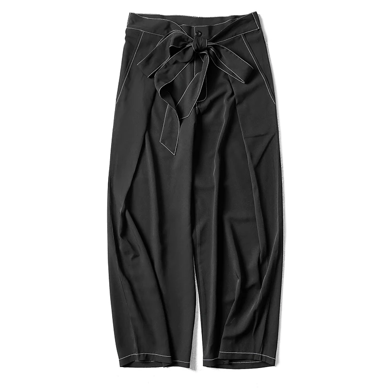 27-44 New 2019 Men's A ribbon of loose straight male casual pants fashion youth Korean wide leg pants plus size costumes
27-44 New 2019 Men's A ribbon of loose straight male casual pants fashion youth Korean wide leg pants plus size costumes