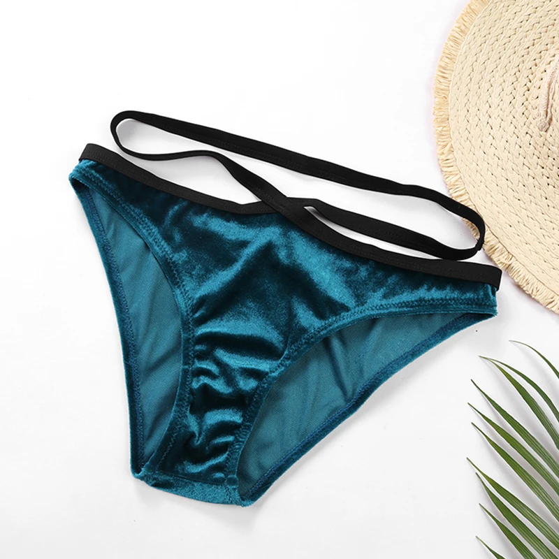 2019 Hot Wholesale Women's Sexy Velvet Swimwear 2 Piece Bikini (7)