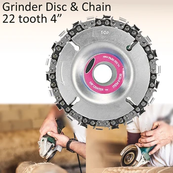 

4 Inch 22Tooth Grinder Disc Fine Chain Saw 4 Inch Angle Carving Culpting Wood Plastics For 100/115 Angle Grinder