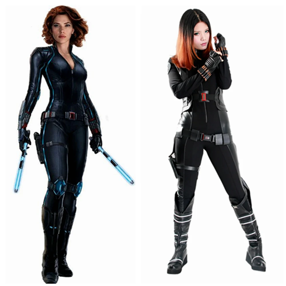 X-COSTUME Movie Captain America 2 Black Widow Cosplay Costume Women Cool Jumpsuits Bodysuit + Belt + Bag + Gloves + Bracers Set
X-COSTUME Movie Captain America 2 Black Widow Cosplay Costume Women Cool Jumpsuits Bodysuit + Belt + Bag + Gloves + Bracers Set