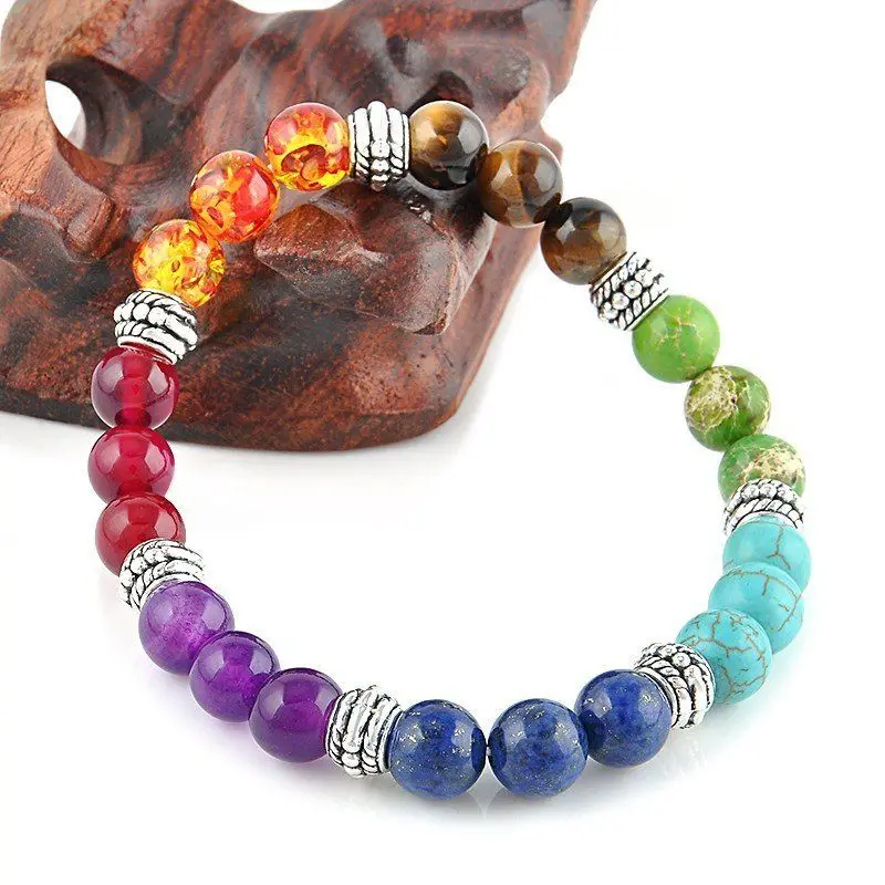 Newst 7 Chakra Bracelet Men Colorful Healing Balance Beads Reiki Buddha Prayer Natural Stone Yoga Bracelet For Women
Newst 7 Chakra Bracelet Men Colorful Healing Balance Beads Reiki Buddha Prayer Natural Stone Yoga Bracelet For Women