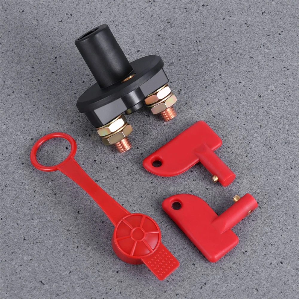 DC 12V-24V Vehicle Auto Car Truck Boat Battery Isolator Disconnect Cut Off Switch with Removable Key (Black+Red)
DC 12V-24V Vehicle Auto Car Truck Boat Battery Isolator Disconnect Cut Off Switch with Removable Key (Black+Red)