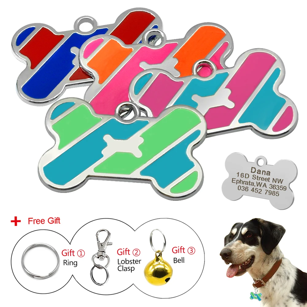 New Dog ID Tag Personalized Pet Name Tags Anti-lost Dogs Nameplate Dogs Engraved Tags Pendant Free Bell Gift
New Dog ID Tag Personalized Pet Name Tags Anti-lost Dogs Nameplate Dogs Engraved Tags Pendant Free Bell Gift