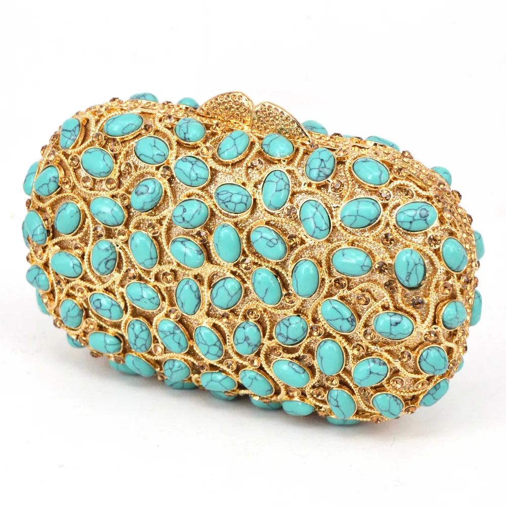Jade stone evening clutches for woman Jade stone evening clutches for woman