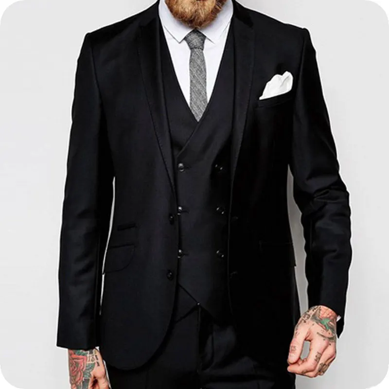 Latest Coat Pant Desigs Black Men Suits For Wedding Notched Lapel Evening Party Groom Tuxedo Slim Fit Best Man Blazer Jacket
Latest Coat Pant Desigs Black Men Suits For Wedding Notched Lapel Evening Party Groom Tuxedo Slim Fit Best Man Blazer Jacket