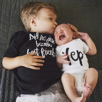 1pcsDid We Just Become Best Friends Yep! Matching Best Friend Tshirt Brother Tshirt Baby Bodysuit Short Sleeve Twin BFF Tops
1pcsDid We Just Become Best Friends Yep! Matching Best Friend Tshirt Brother Tshirt Baby Bodysuit Short Sleeve Twin BFF Tops