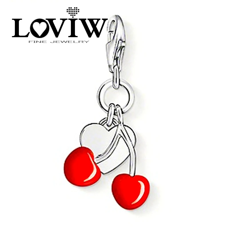 Cherries & Love Heart Charm Women style High Quality Silver Bijoux For Ladies DIY Accessories NEW Gift Fashion Jewelry
Cherries & Love Heart Charm Women style High Quality Silver Bijoux For Ladies DIY Accessories NEW Gift Fashion Jewelry