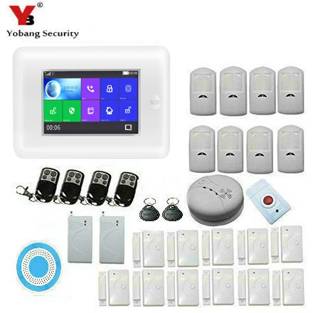 Yobang Security Wireless RFID GSM Burglar Smoke Fire Sensor Home Security Touch Screen WIFI Alarm System IOS Android APP Control
Yobang Security Wireless RFID GSM Burglar Smoke Fire Sensor Home Security Touch Screen WIFI Alarm System IOS Android APP Control
