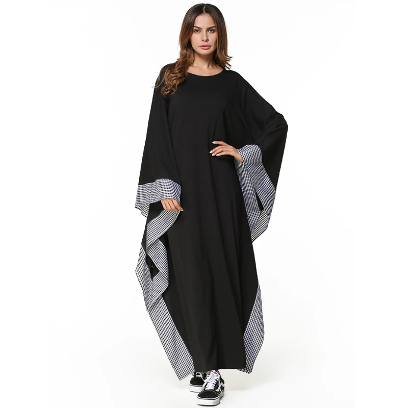 Bat Sleeve Style Musulman Jilbab Turkey Dress Dubai Hijab Caftan Marocain Black Islamic Maxi for Women
Bat Sleeve Style Musulman Jilbab Turkey Dress Dubai Hijab Caftan Marocain Black Islamic Maxi for Women