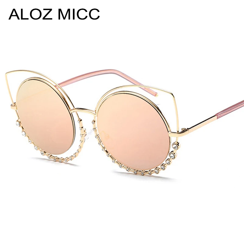 ALOZ MICC Luxury Sexy Cat Eye Sunglasses Women Vintage Metal Frame With Inlaid Diamonds Sun Glasses Female Shades UV400 Q283
ALOZ MICC Luxury Sexy Cat Eye Sunglasses Women Vintage Metal Frame With Inlaid Diamonds Sun Glasses Female Shades UV400 Q283